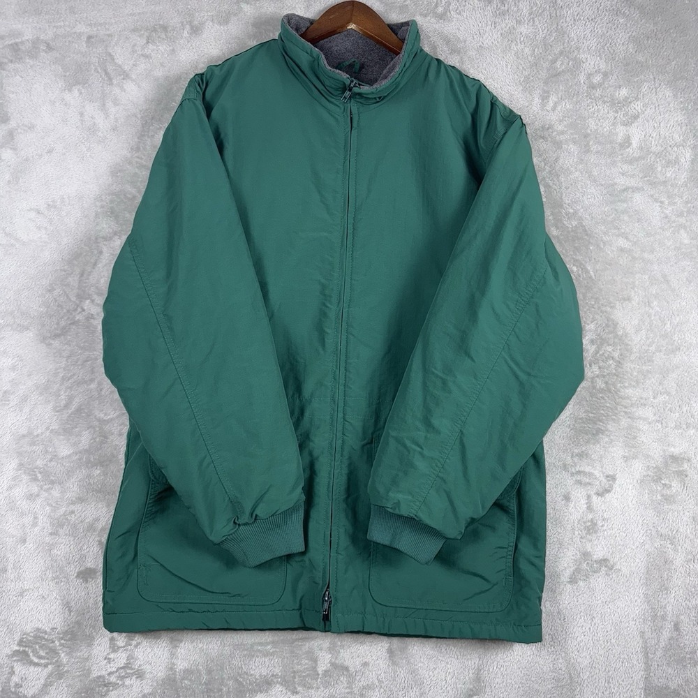 Vintage J Crew Jacket Mens Large Green Oarsman USA Made Full Zip - Picture 2 of 15